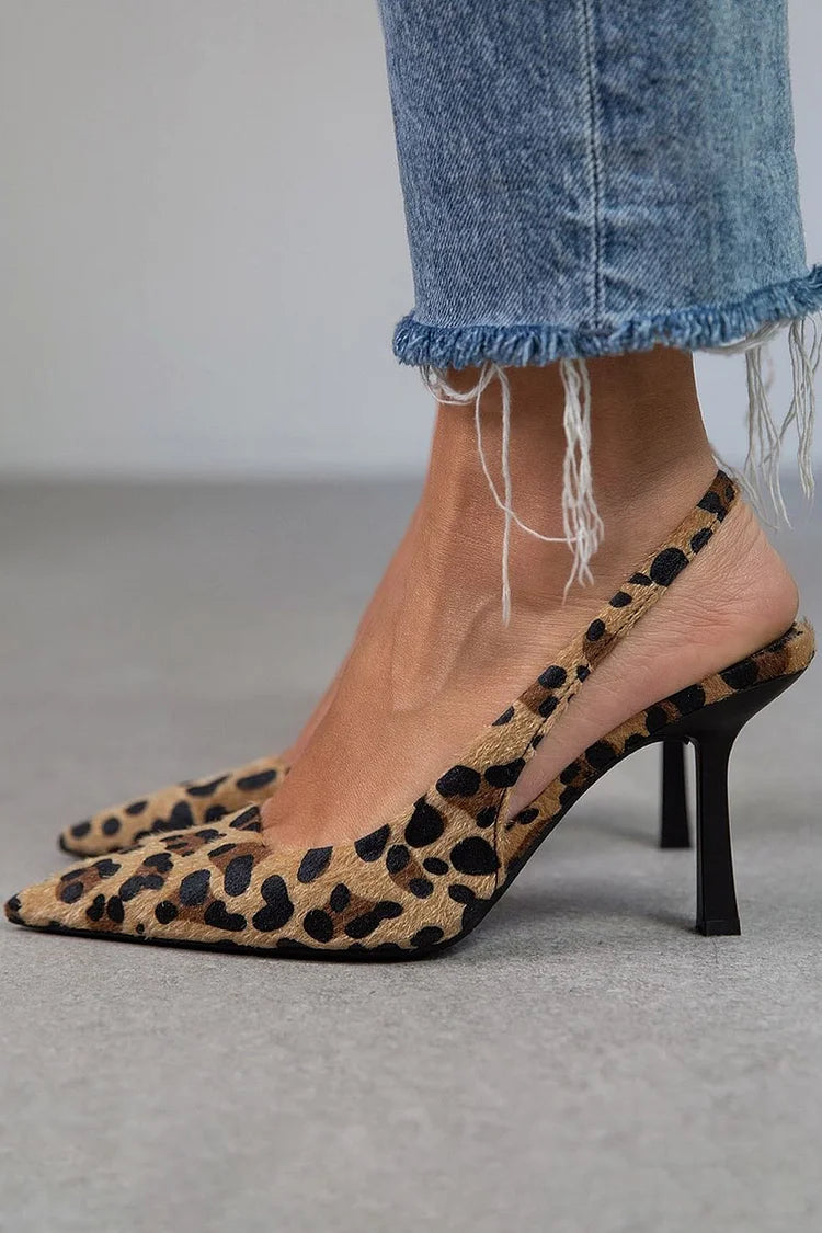 ΓΑΛΟΤΣΕΣ LEOPARD SLINGBACK