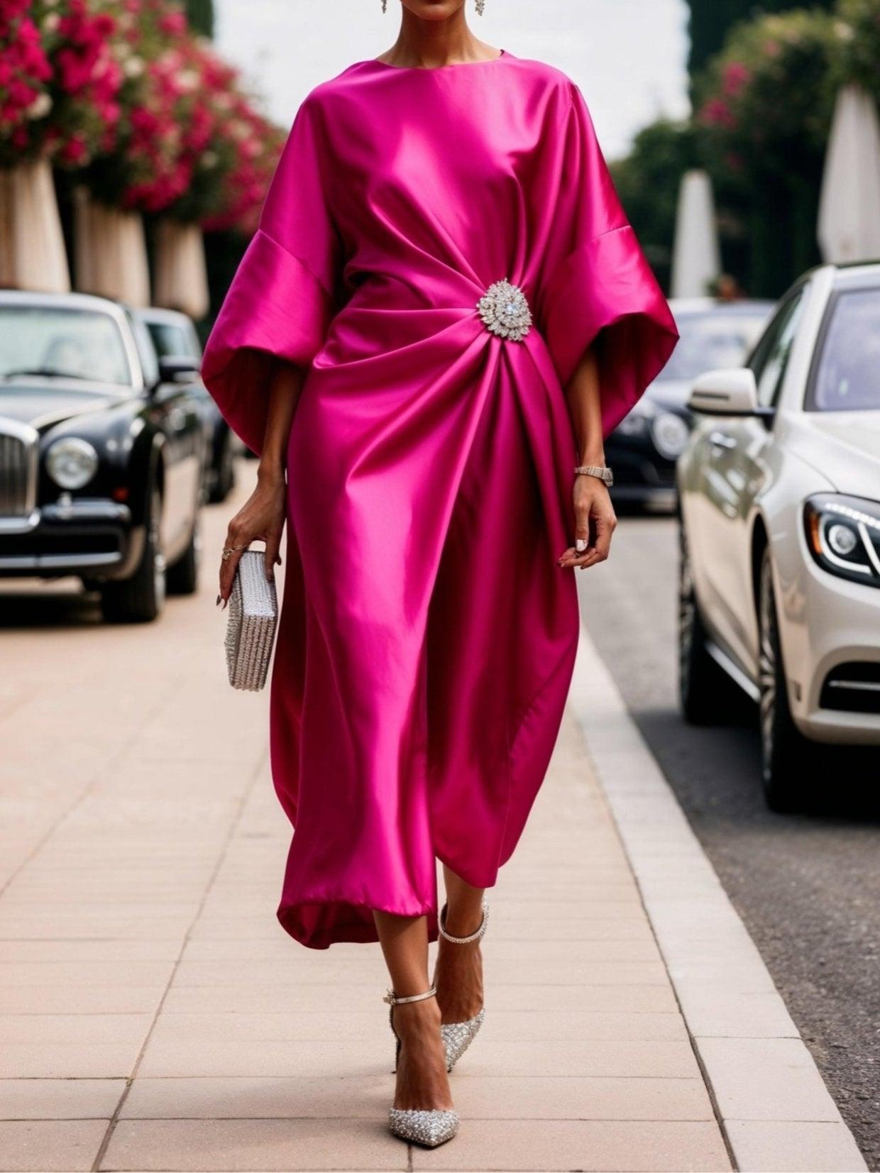 Alexia | Luxury Shiny Satin Maxi Dress