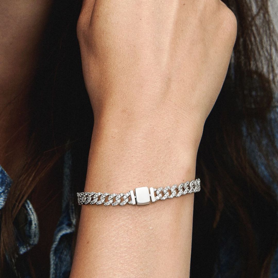 Cuban Paved Bracelet | Gold