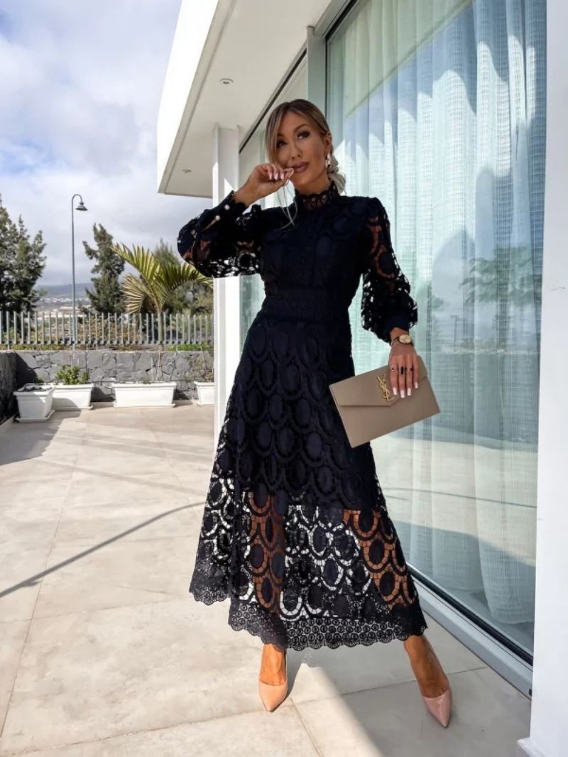 Celeste Dress for Women – Long Sleeve Lace Dress for Elegant Evenings