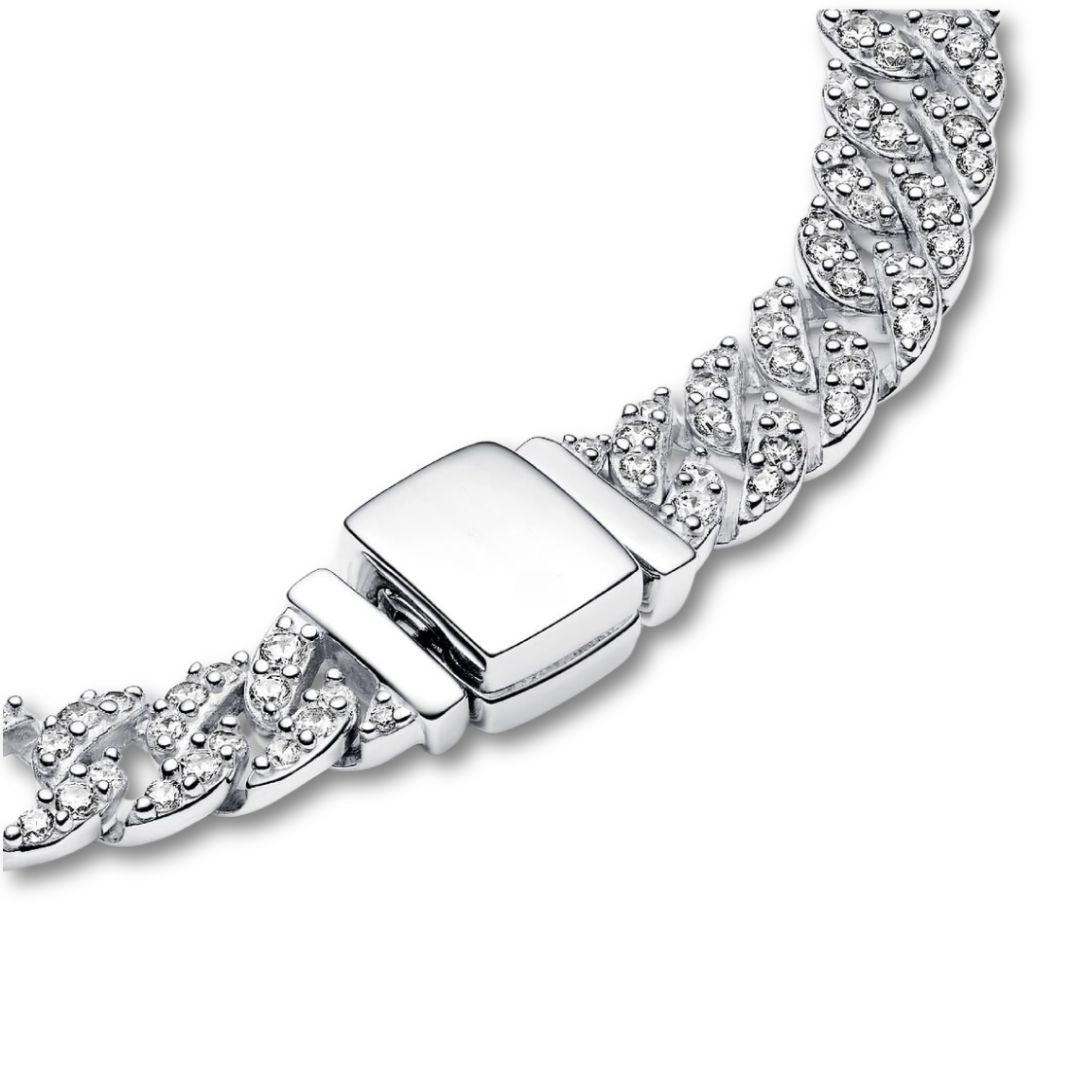 Cuban Paved Bracelet | Gold