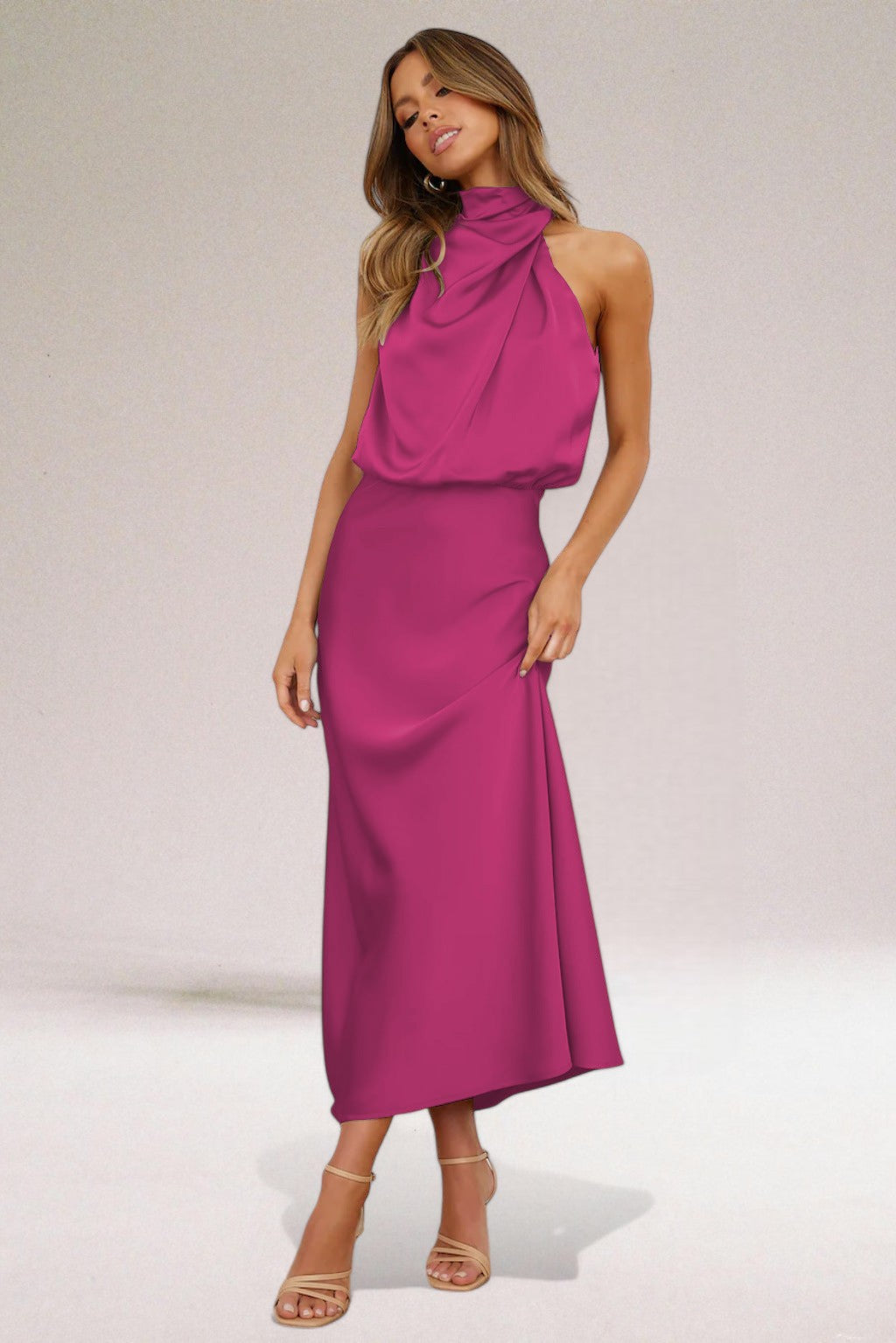 Elegant Satin Dress Laluna®