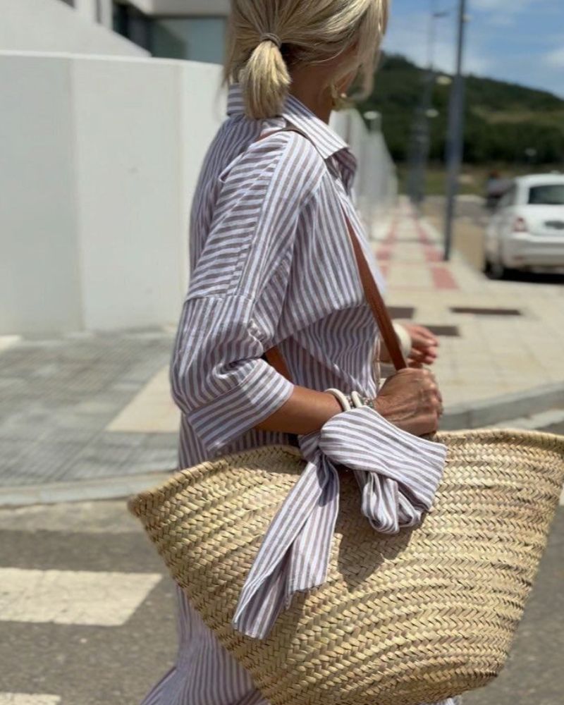 Laluna® Classic Striped Shirt Dress