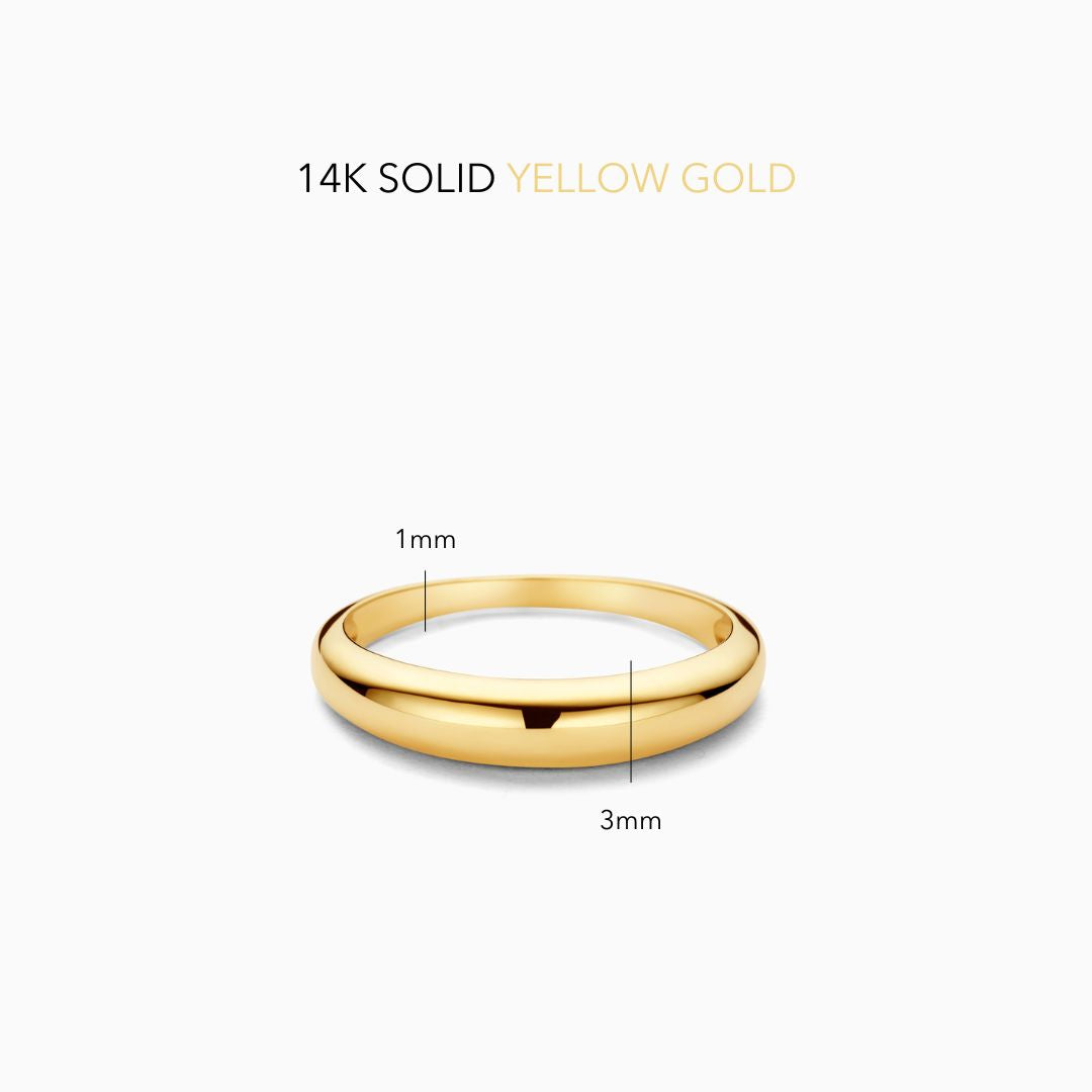 Mid Ring Dome | Gold