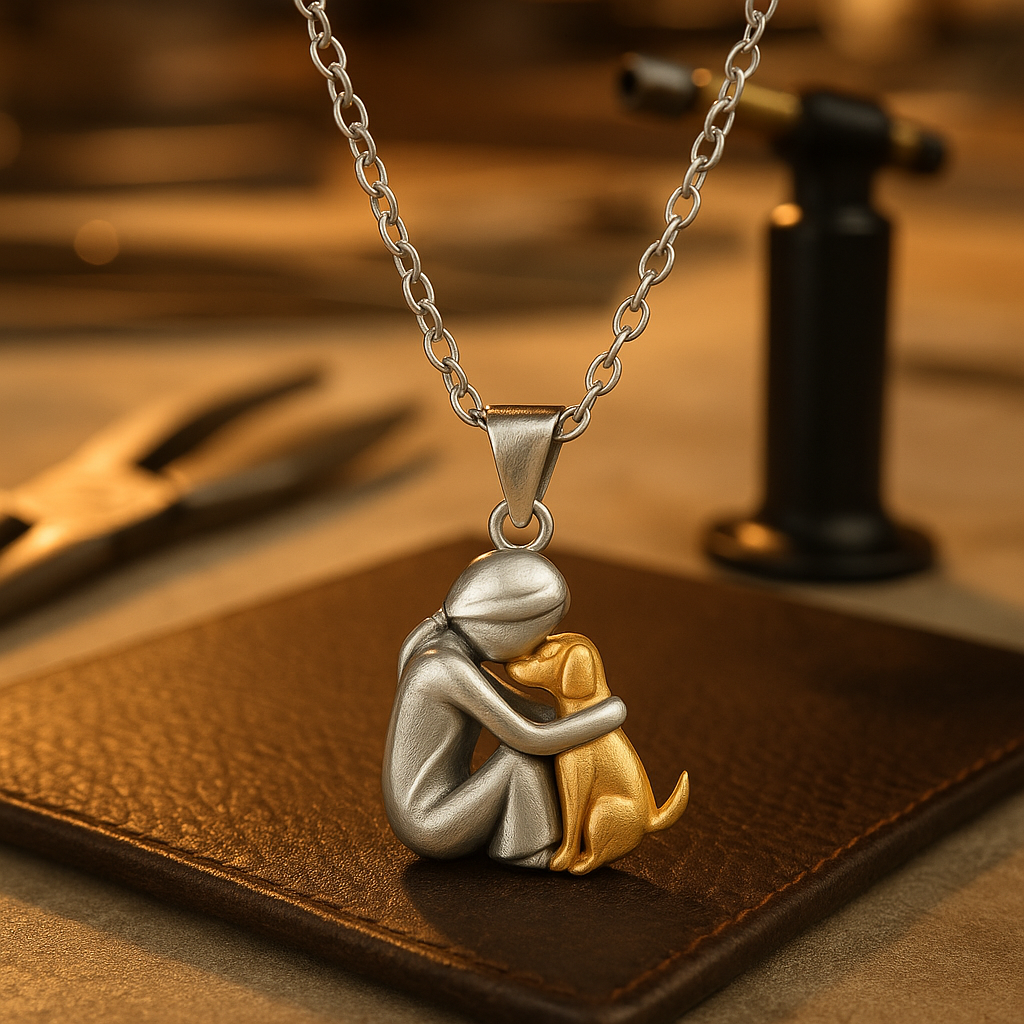 Lena - Necklace with a Dog-Shaped Pendant