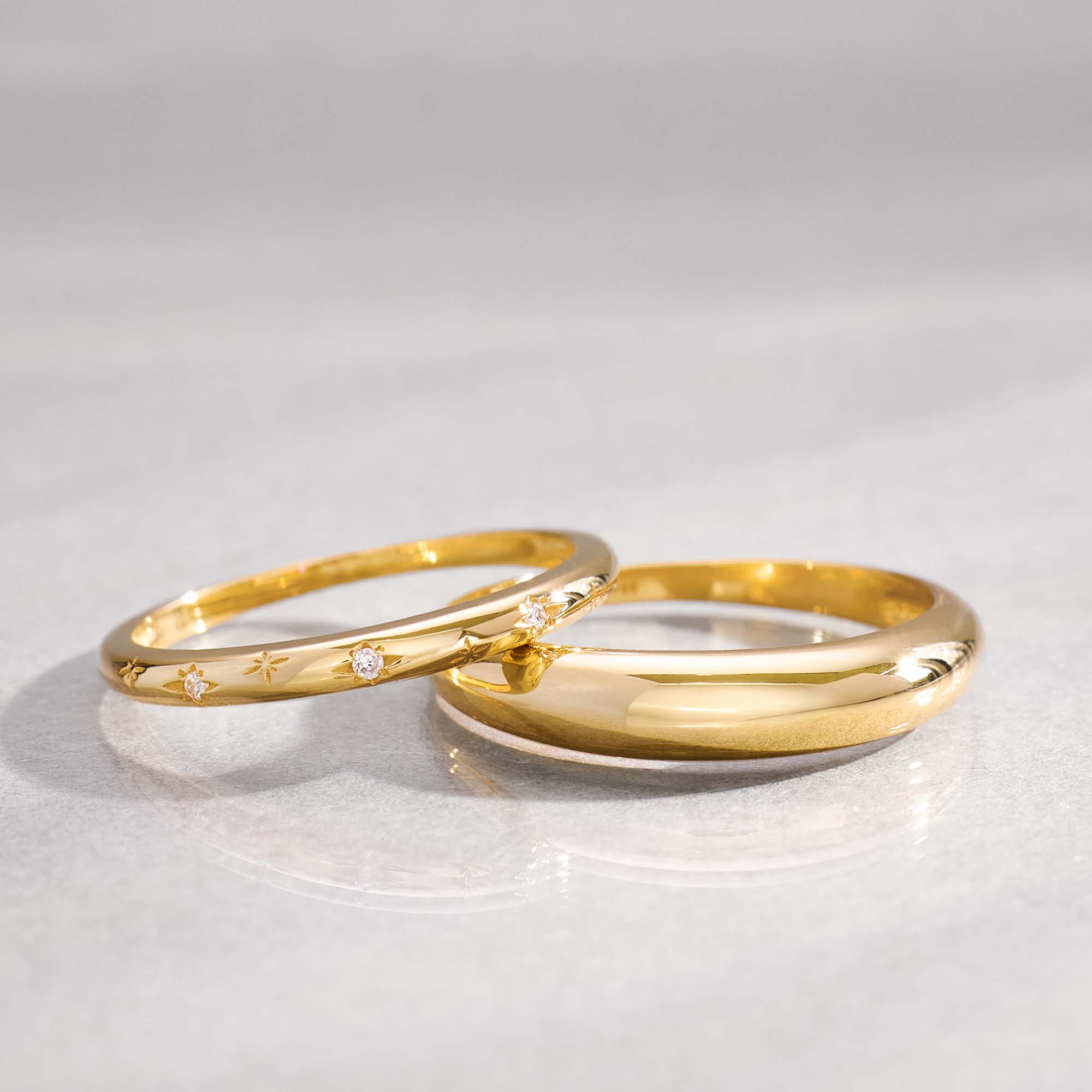 Mid Ring Dome | Gold