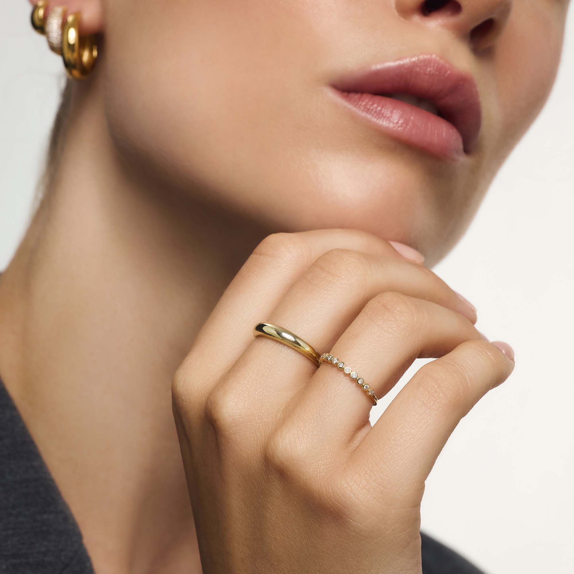 Mid Ring Dome | Gold