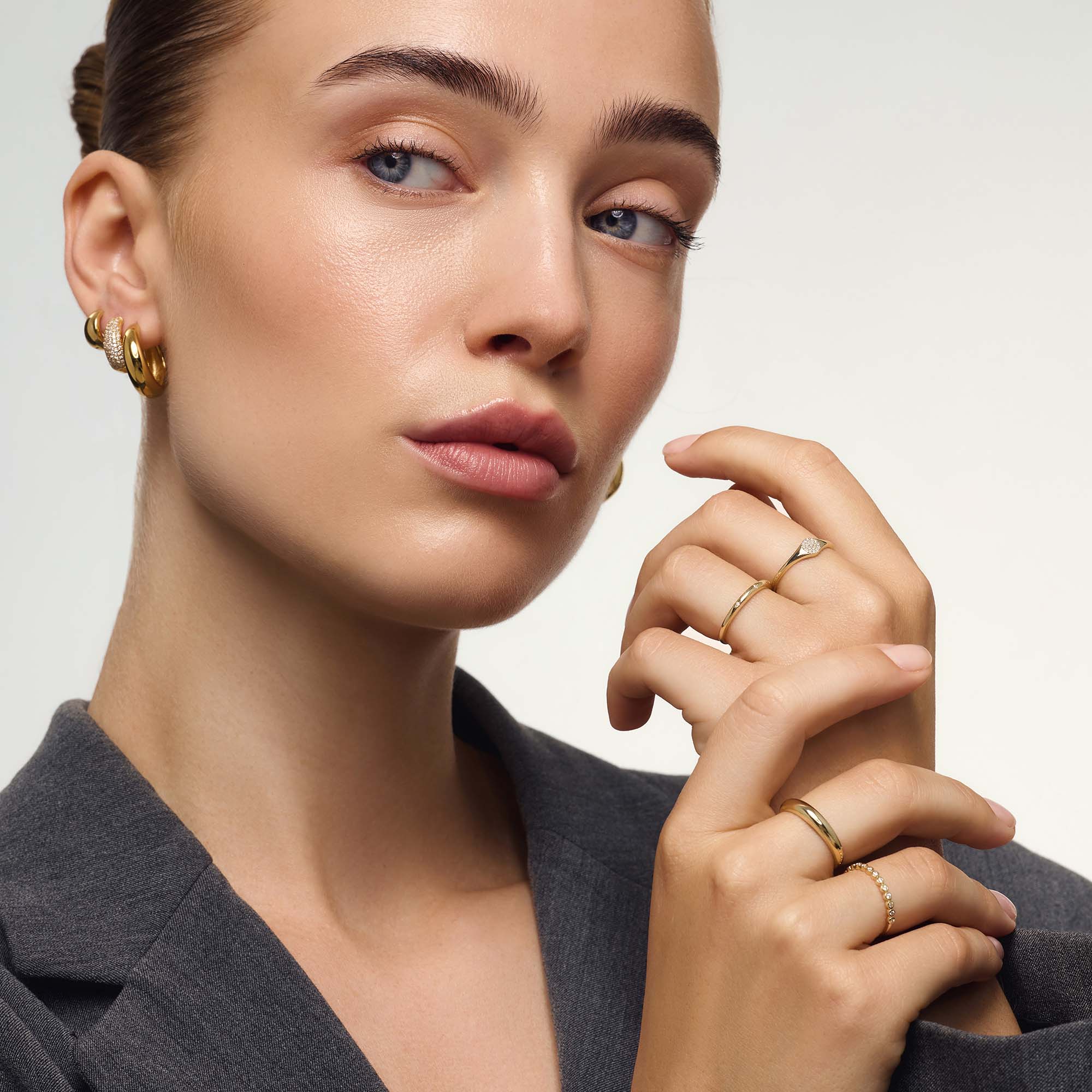 Mid Ring Dome | Gold