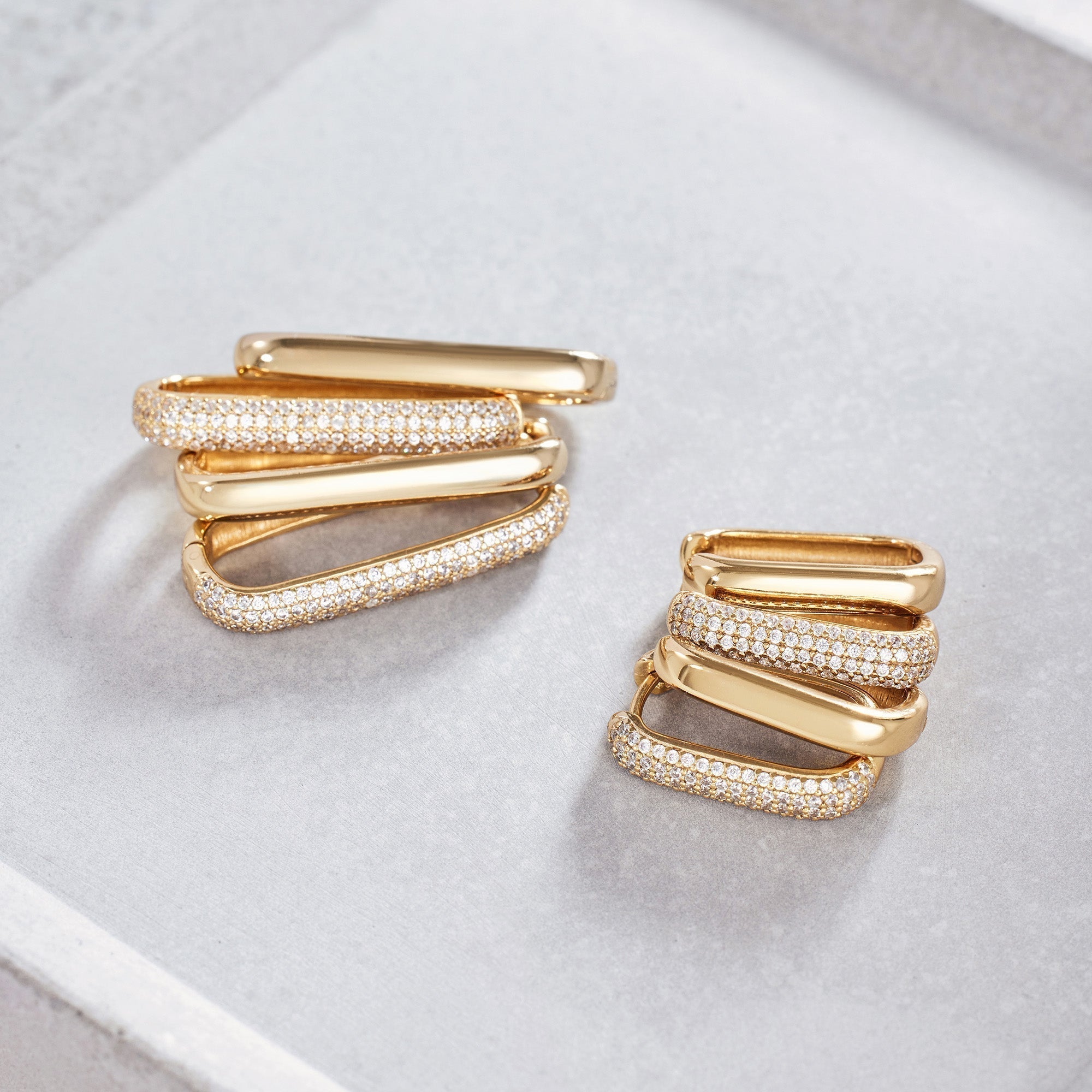 Icon Pavé Earrings | Gold