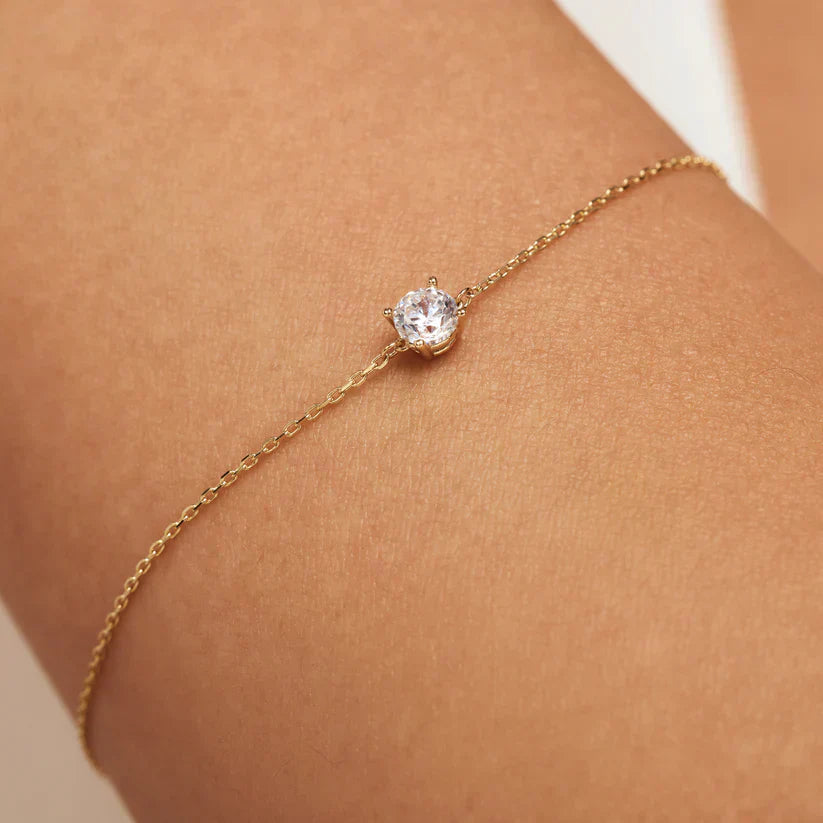 Moissanite Bracelet Clea | Gold