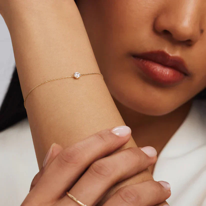 Moissanite Bracelet Clea | Gold