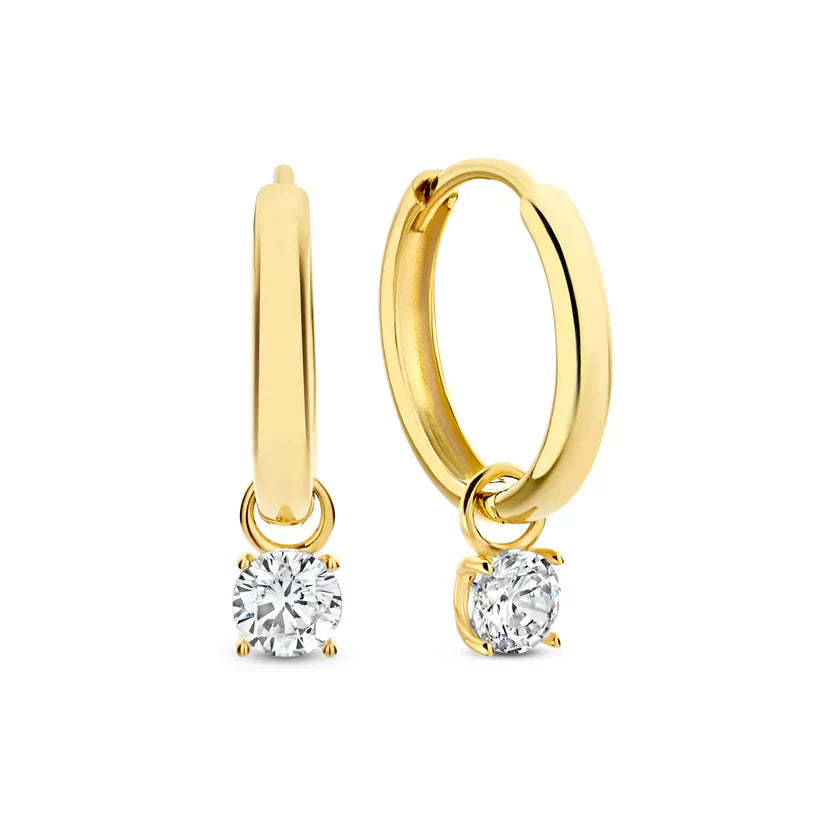 Moonstone Tear Earrings | Gold