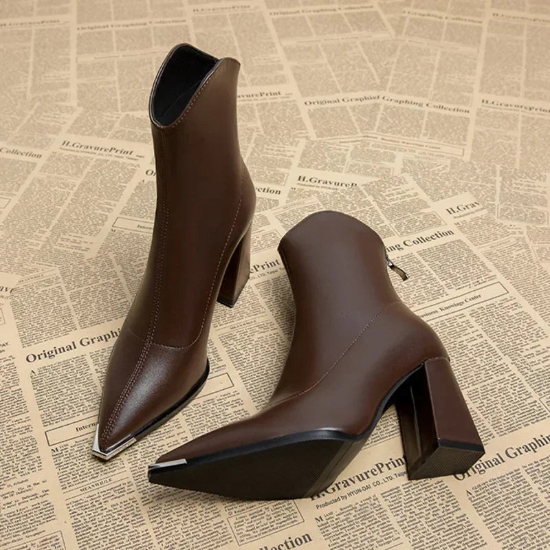 Grace - Chrome Tip Chelsea Boots