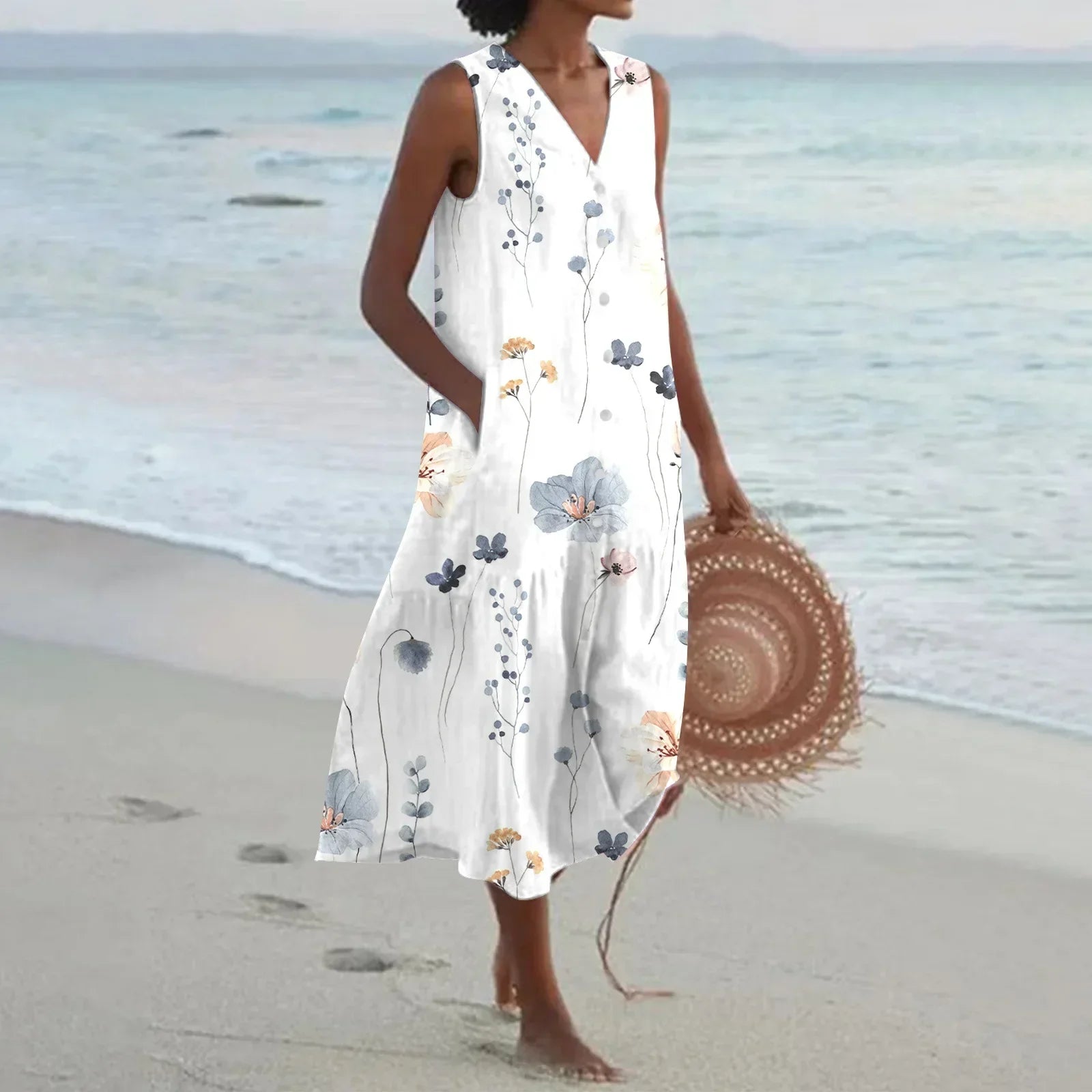 Giulia | Floral A-Line Long Summer Dress