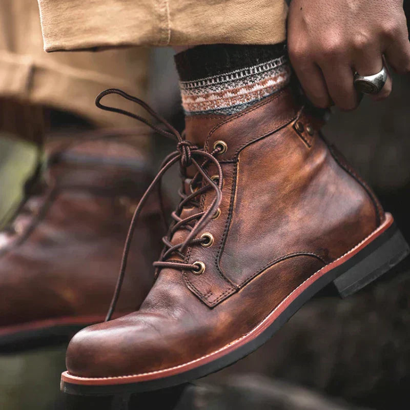 Fanum | Retro Round Toe Men's Boots