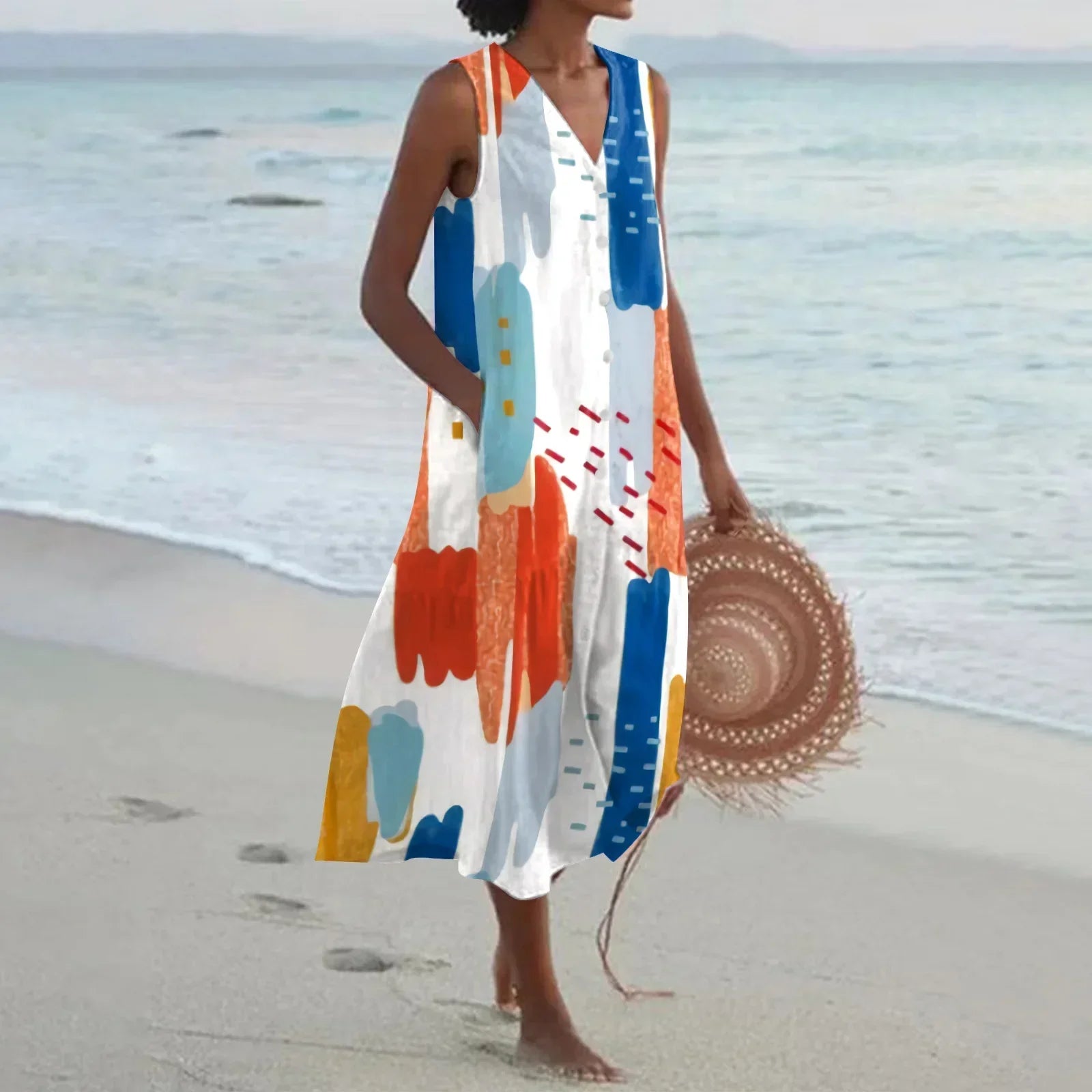 Giulia | Floral A-Line Long Summer Dress