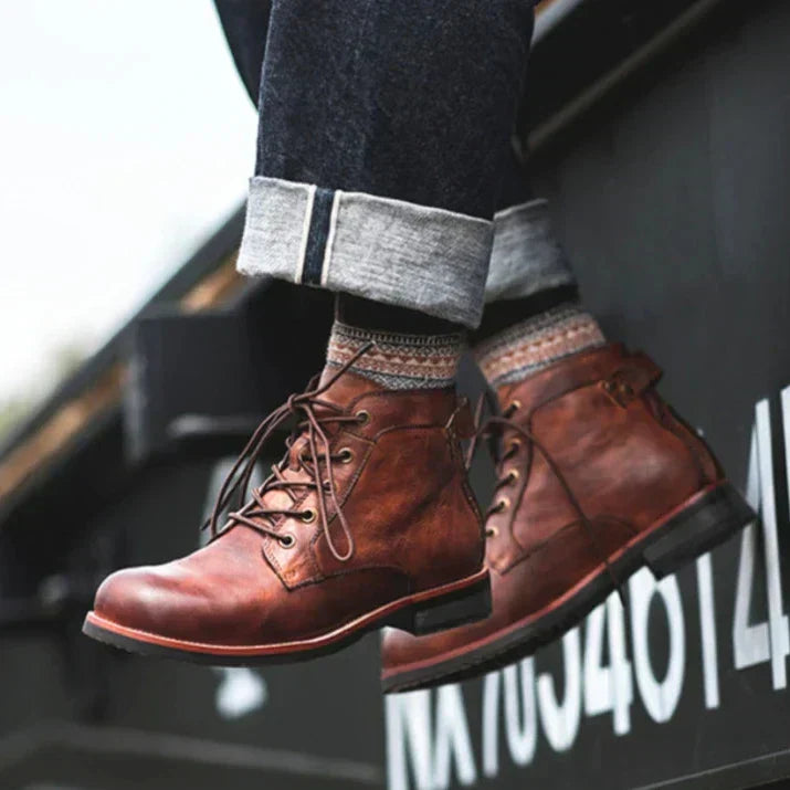 Fanum | Retro Round Toe Men's Boots