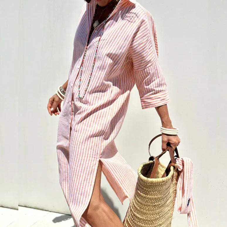 Maria | Classic Striped Dress Shirt