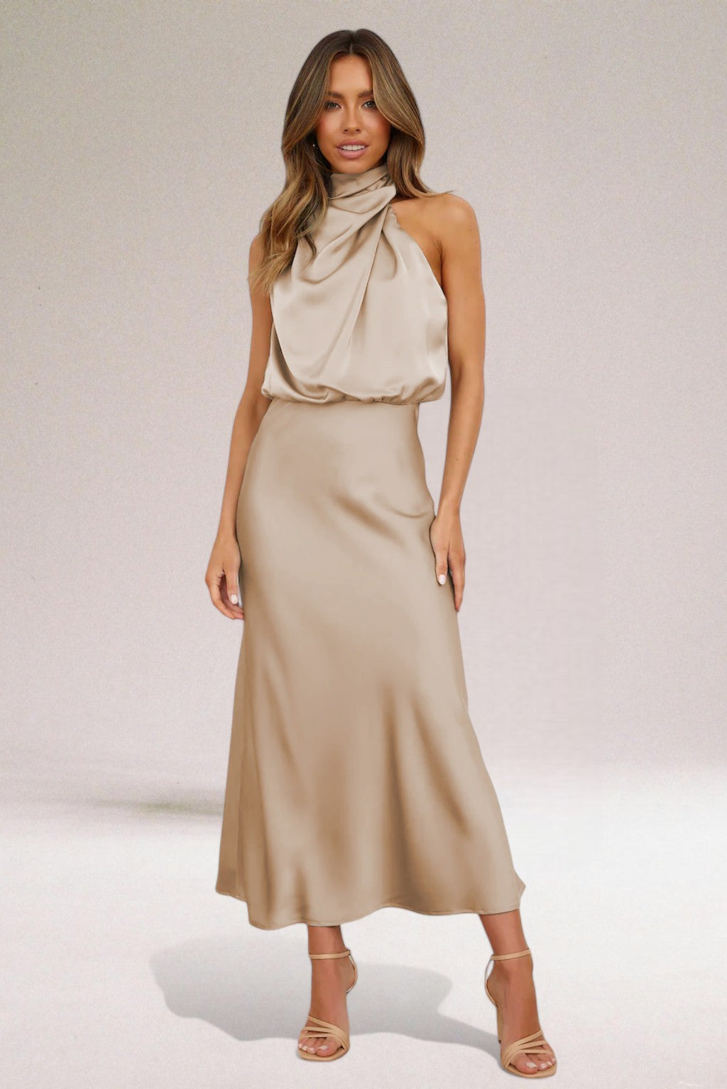 Elegant Satin Dress Laluna®