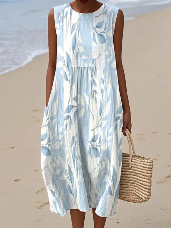 Adelina | Floral Patterned Patchwork Summer Maxi Dress