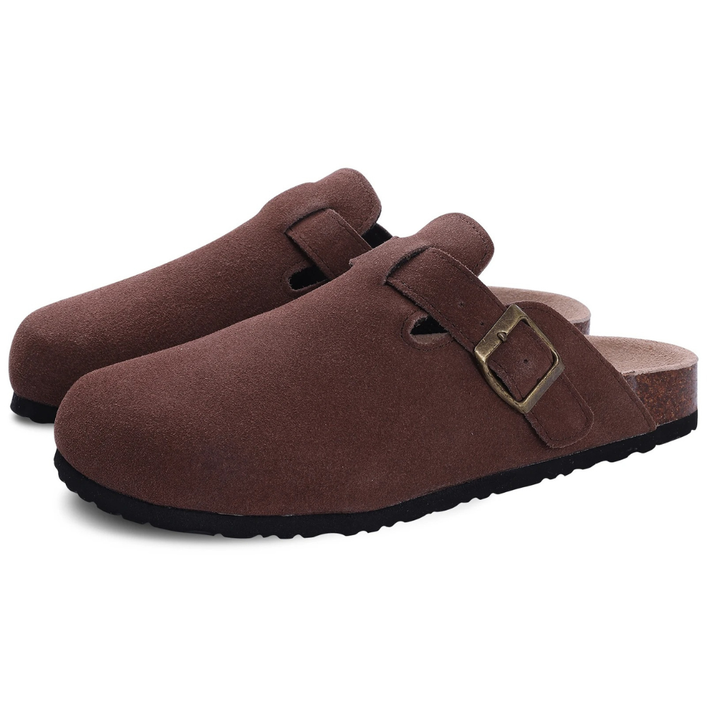 Leana Women's Sandals – Suede, Buckle and Comfortable Anatomical Sole