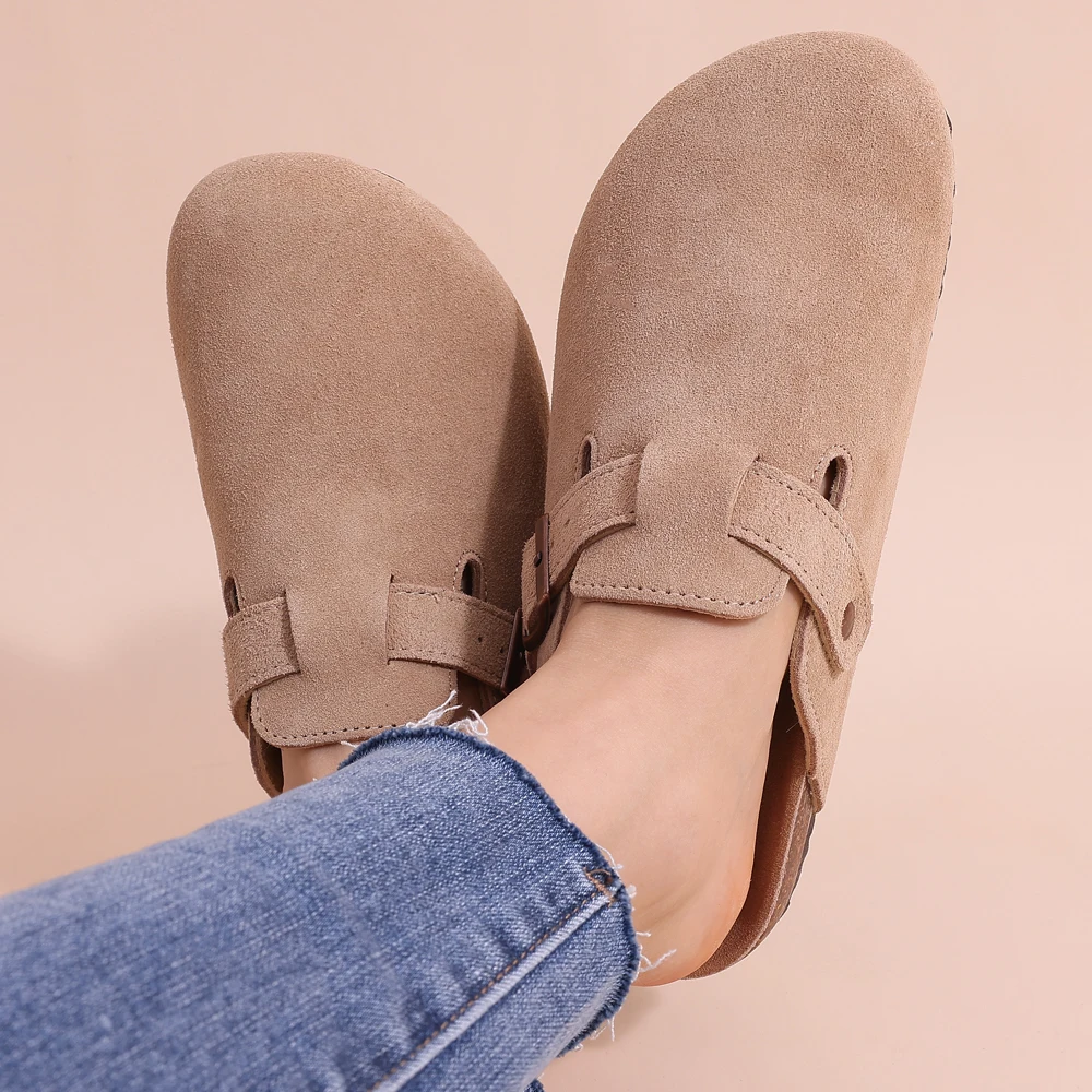 Leana Women's Sandals – Suede, Buckle and Comfortable Anatomical Sole