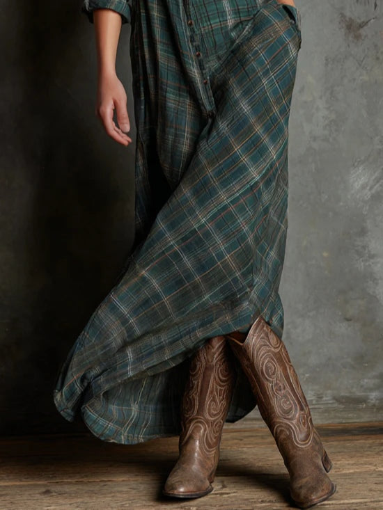 Soraya | Long Checkered Dress
