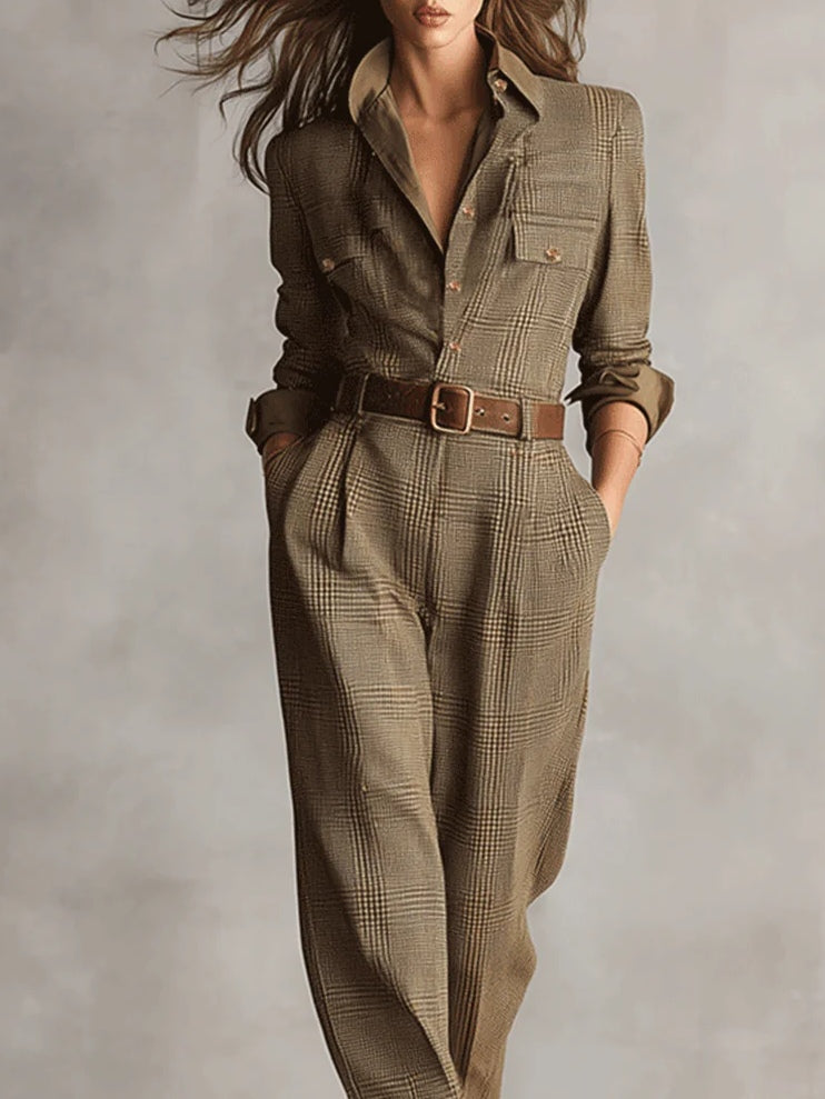Rocío | Sophisticated Check Jumpsuit