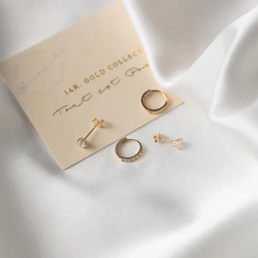 Earrings with Moonstone | Gold