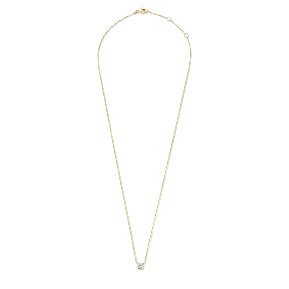 Moissanite Pendant Necklace Cléa | Gold