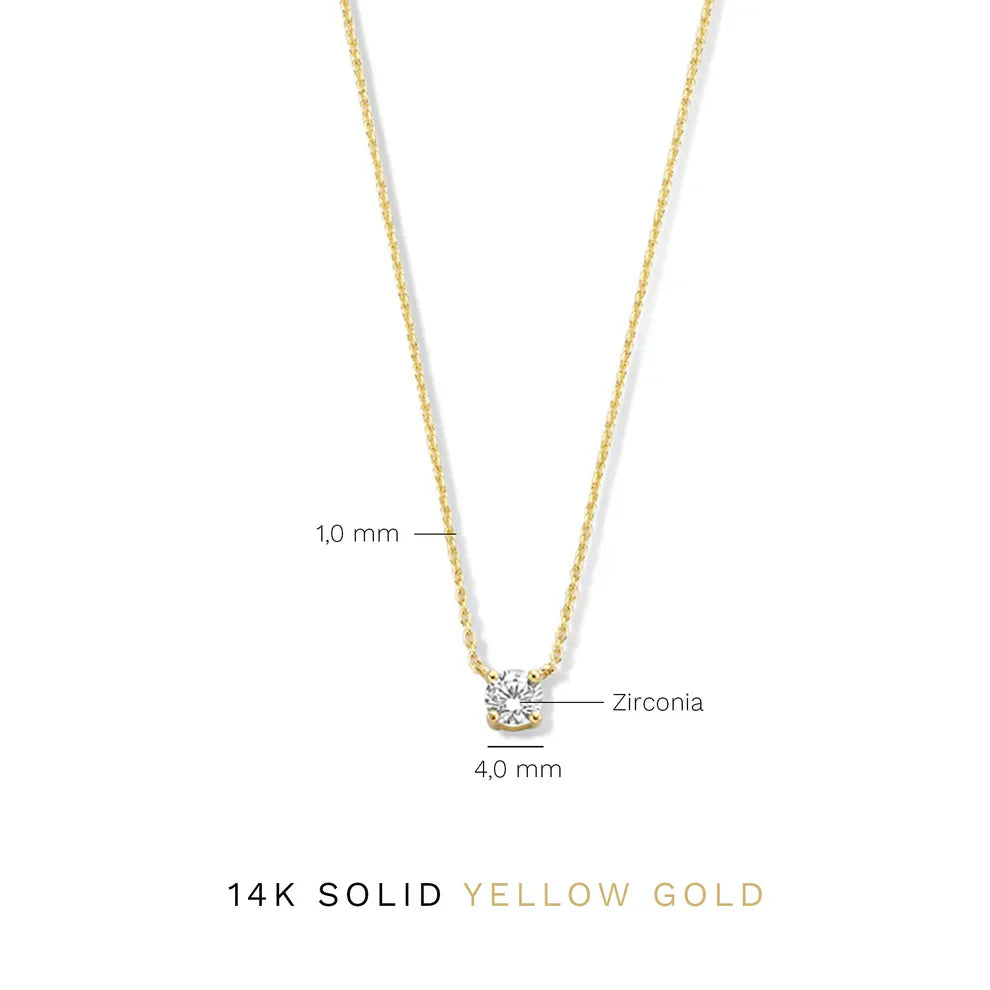 Moissanite Pendant Necklace Cléa | Gold