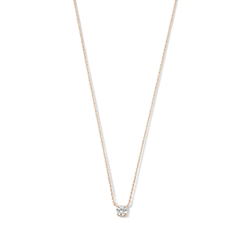 Moissanite Pendant Necklace Cléa | Gold