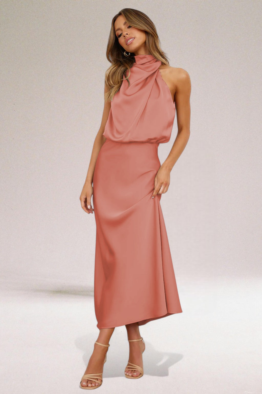 Elegant Satin Dress Laluna®