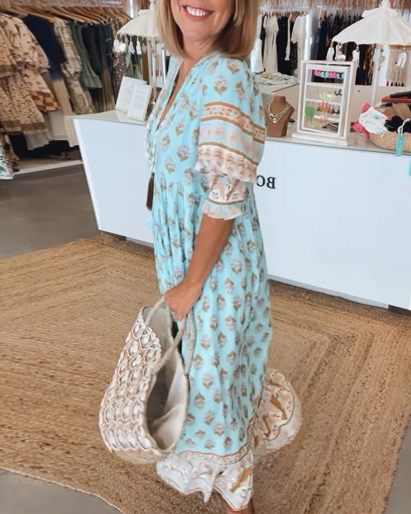 Mana | Stylish V-Neck Floral Dress