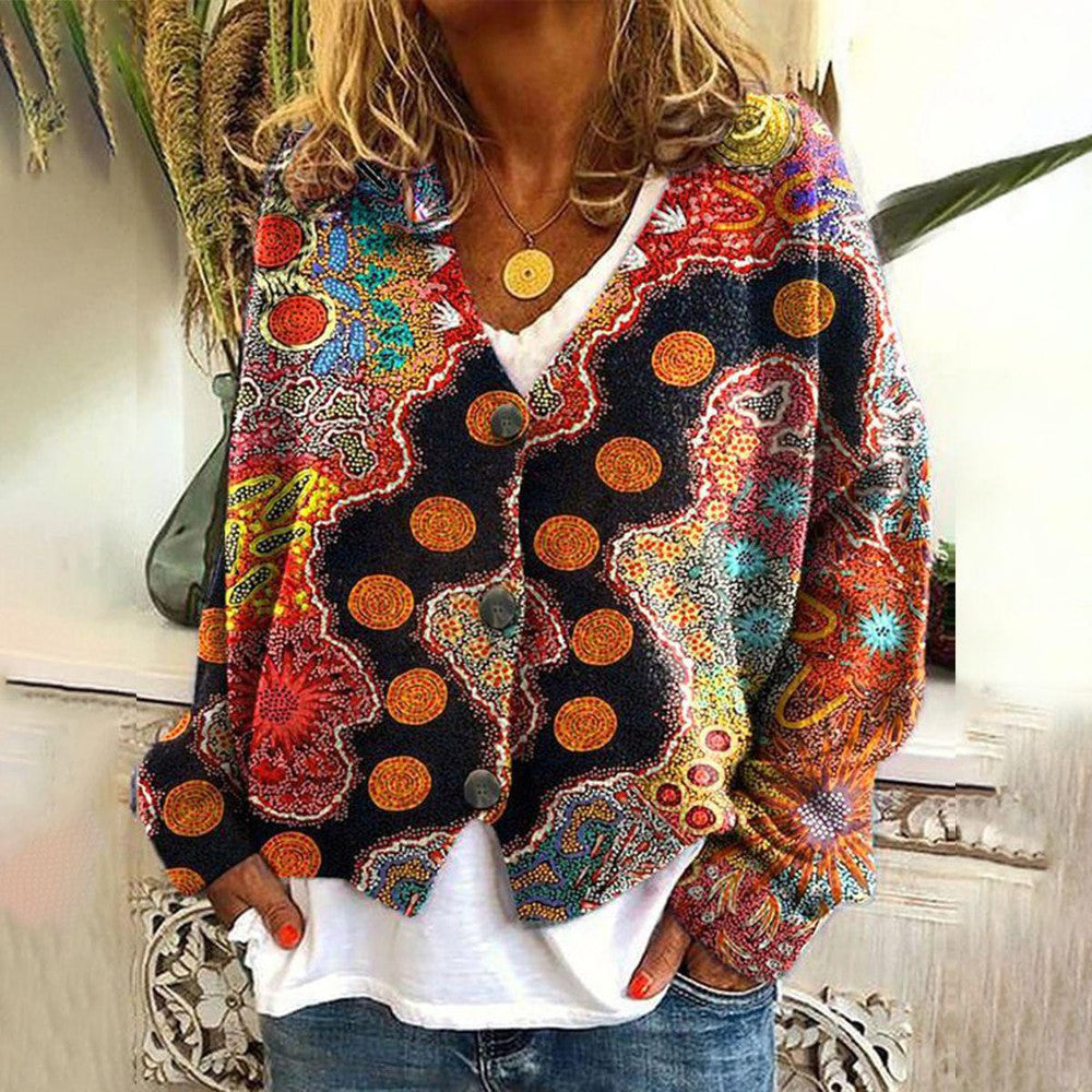 Saskia - Colourful Bohemian Knit Jumper