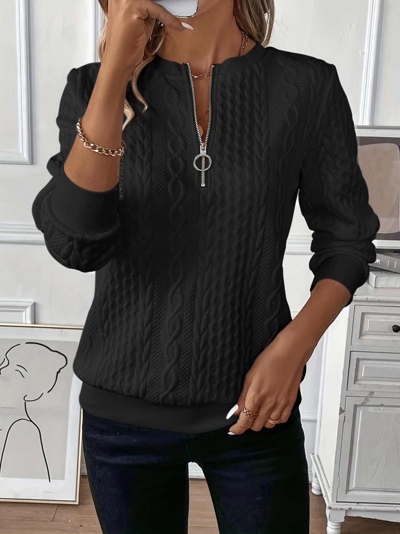 Lucia - Elegant Zip Jumper