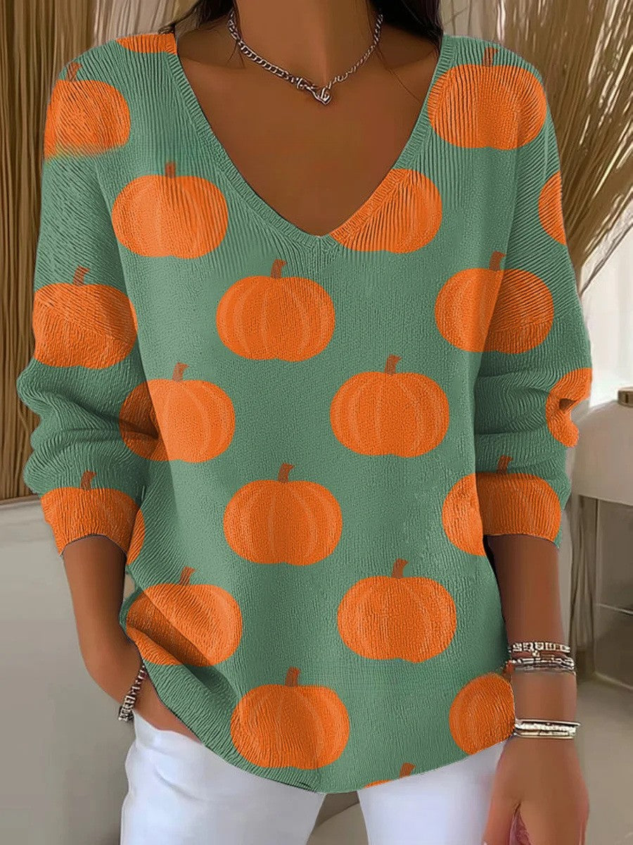 LUCIE | Knitted Jumper with V-Neck