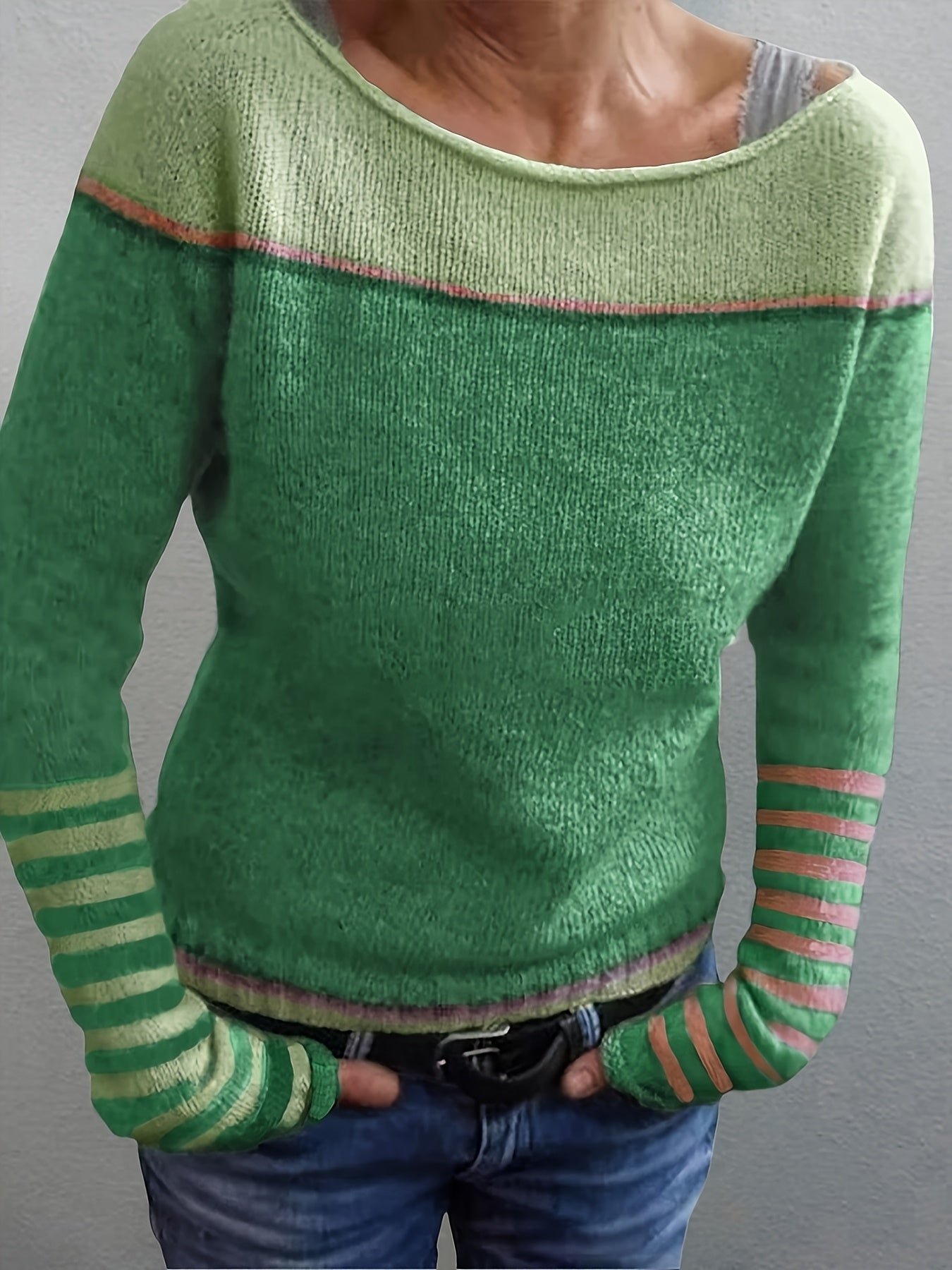 Katharina – Striped Long Sleeve Jumper