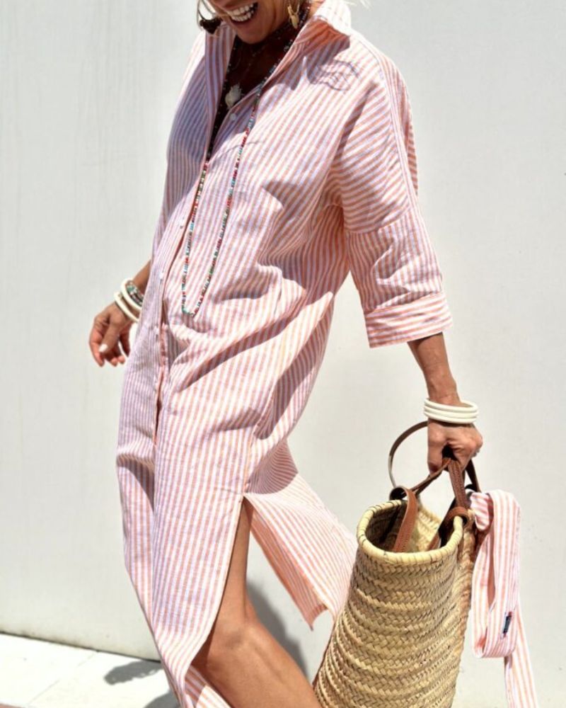 Laluna® Classic Striped Shirt Dress