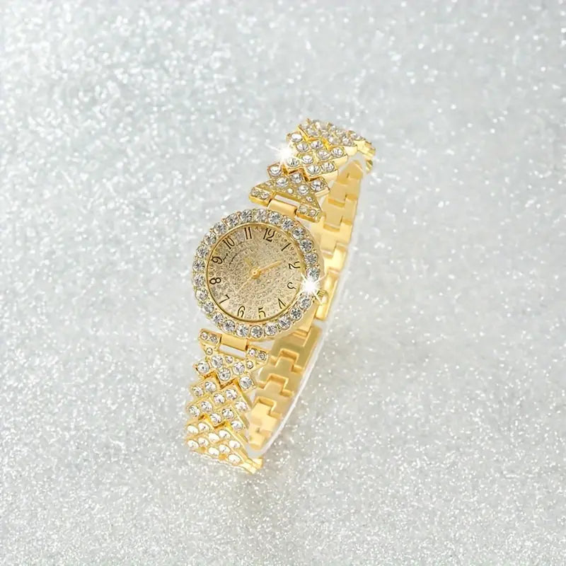 Luxury Radiance Gold Watch and Bracelet | Gold