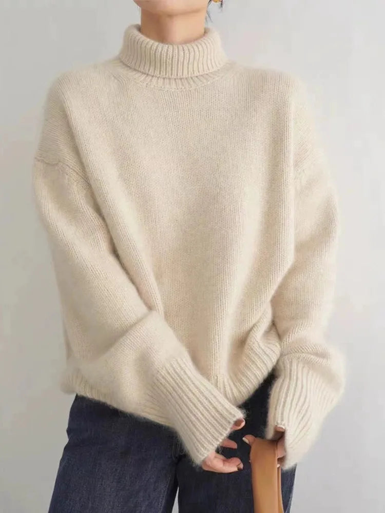 Sydney Women's Oversized Roll Neck Cashmere Jumper – Soft, Warm & Elegant