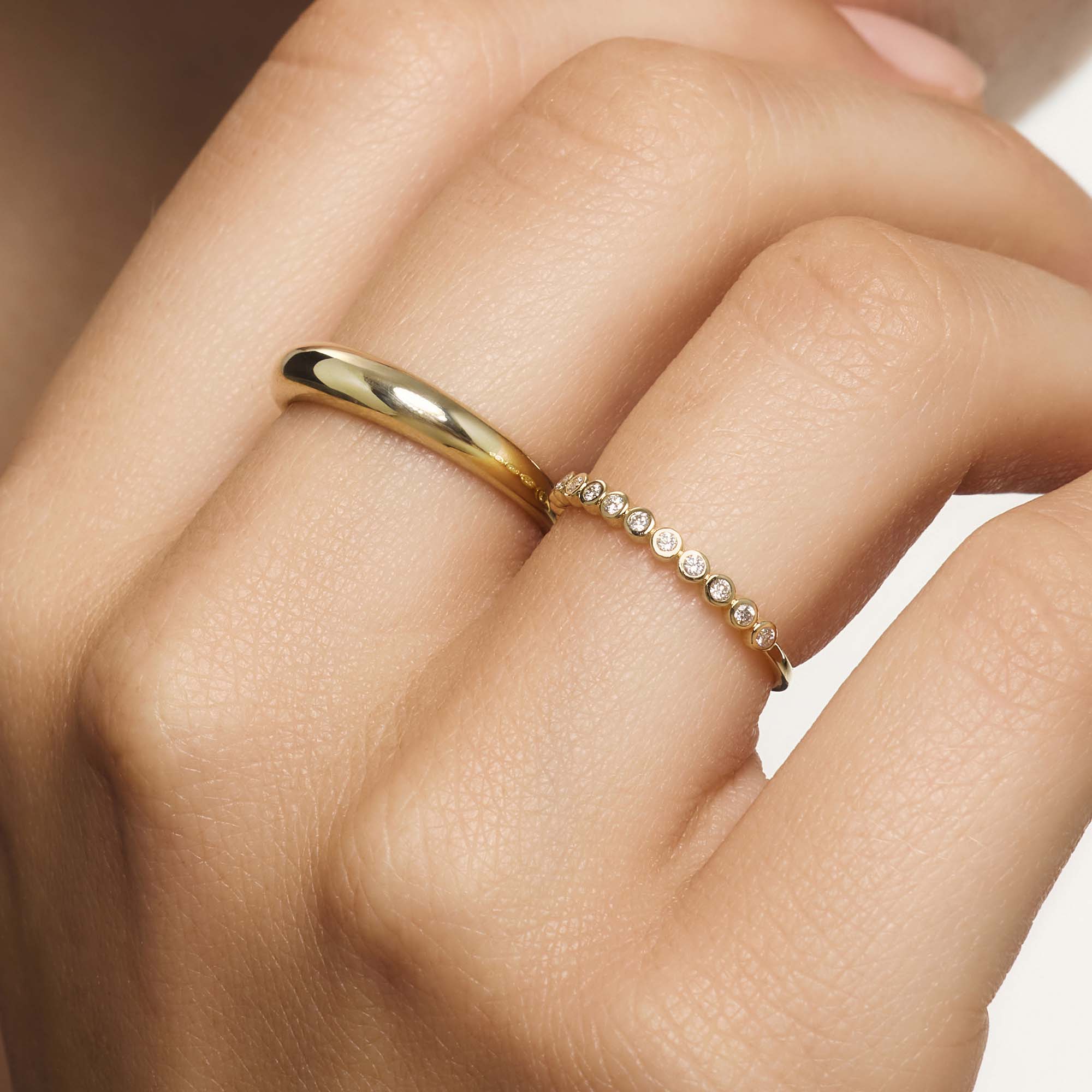 Mid Ring Dome | Gold