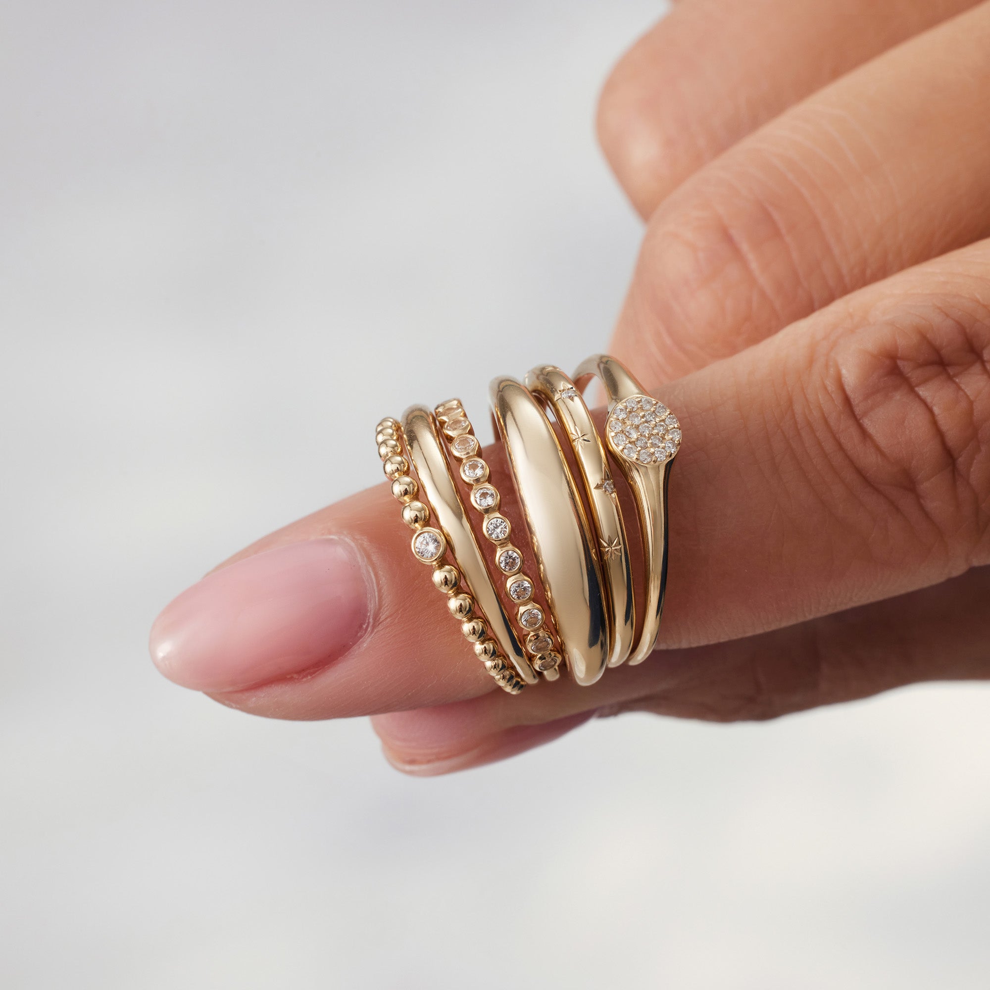 Mid Ring Dome | Gold