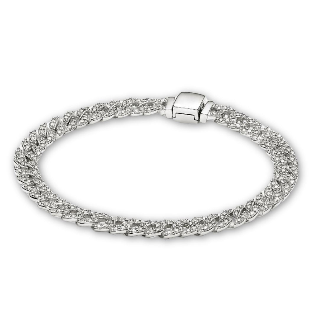 Cuban Paved Bracelet | Gold