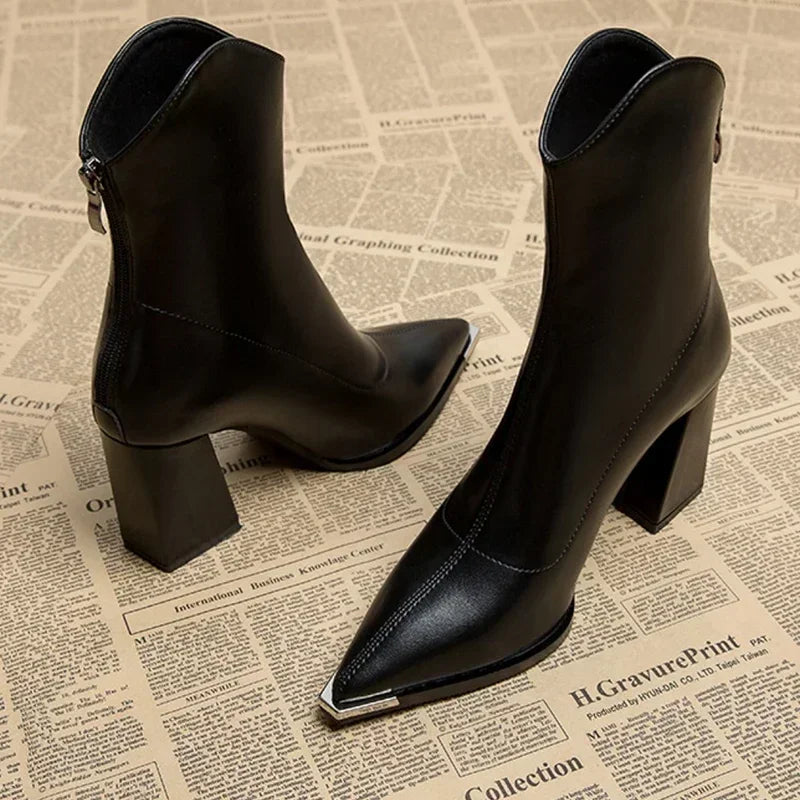 Grace - Chrome Tip Chelsea Boots