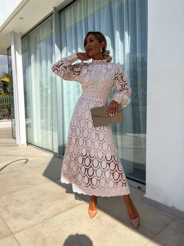 Celeste Dress for Women – Long Sleeve Lace Dress for Elegant Evenings