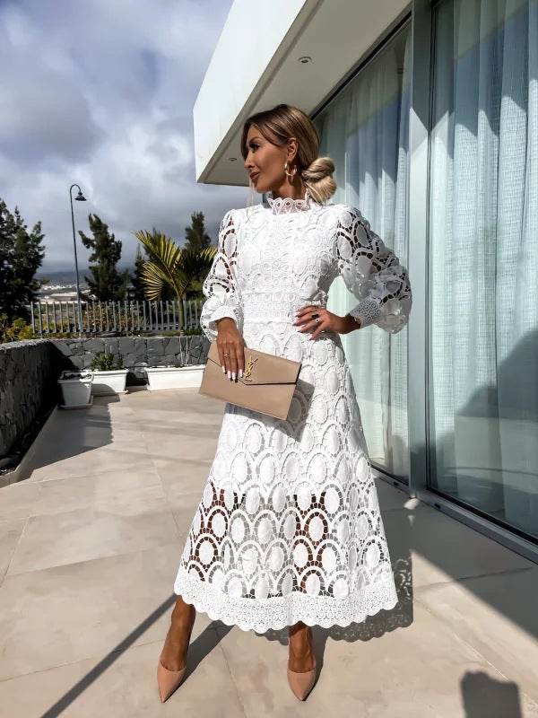 Celeste Dress for Women – Long Sleeve Lace Dress for Elegant Evenings