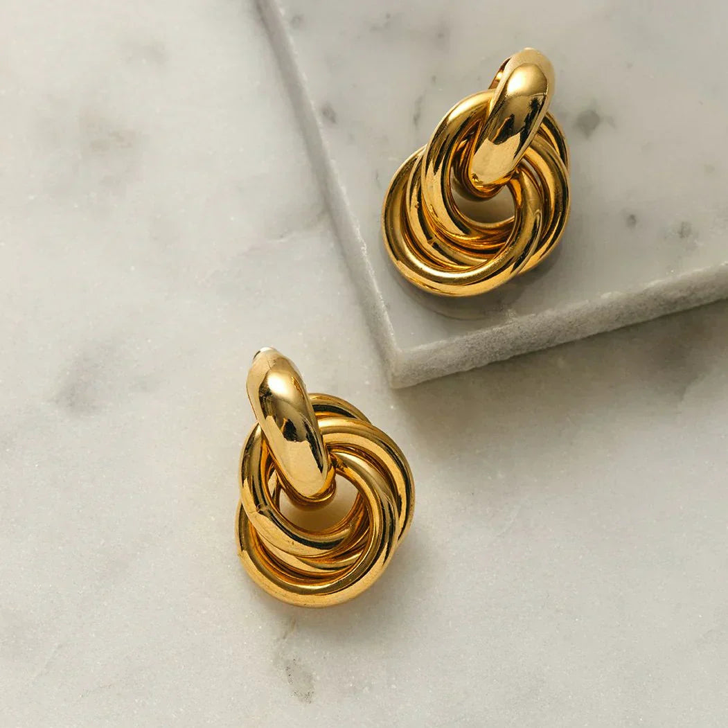 Intertwined Statement Earrings | Gold