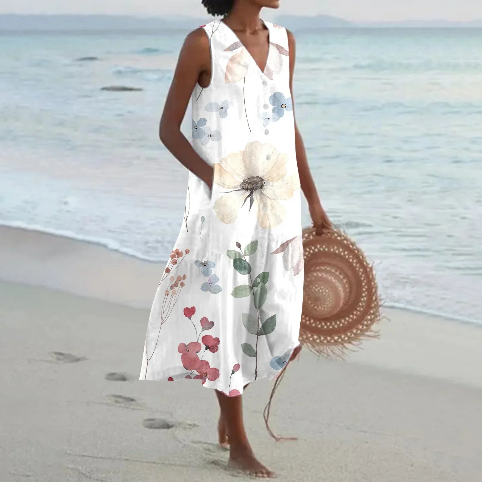 Giulia | Floral A-Line Long Summer Dress