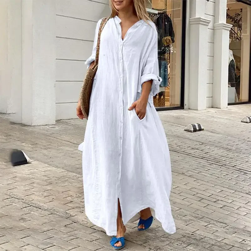 Maria | Oversized Linen Shirt Dress